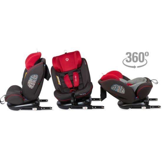 Scaun auto rotativ cu Isofix grupa 0-36 kg Coccolle Nova Rosu