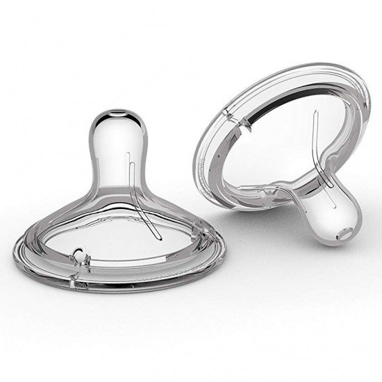 2 x Tetine dublu ventilate, flux rapid, Nanobebe