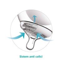 2 x Tetine dublu ventilate, flux rapid, Nanobebe