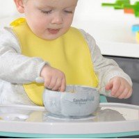 Bol de invatare din silicon pentru bebelusi super aderent Marbellous