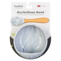 Bol din silicon cu lingurita bambus si silicon pentru bebelusi Marbellous v2