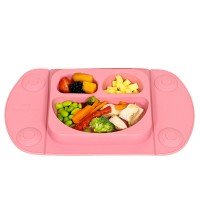 Farfurie autodiversificare portabila Easymat Mini Roz