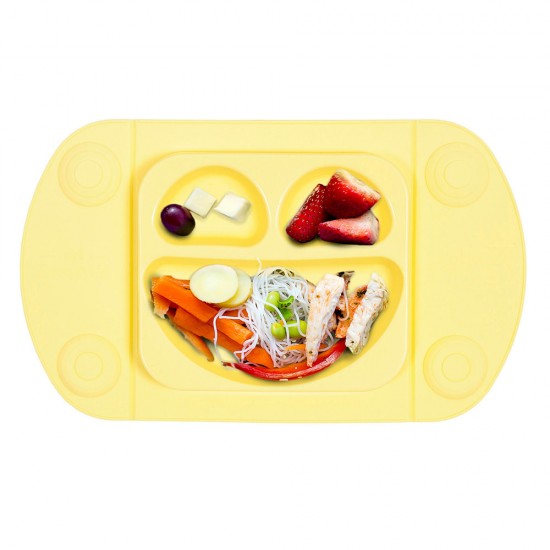 Farfurie autodiversificare portabila Easymat Mini Galben