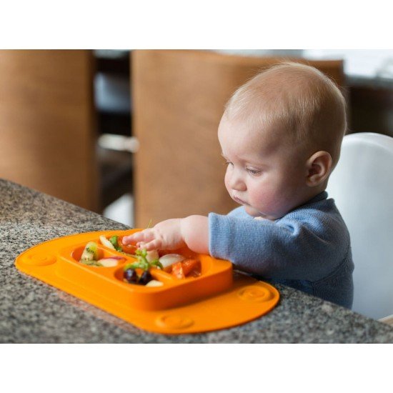 Farfurie autodiversificare portabilă Easymat Mini Portocaliu