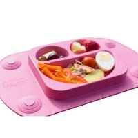 Farfurie autodiversificare portabila Easymat Mini Roz