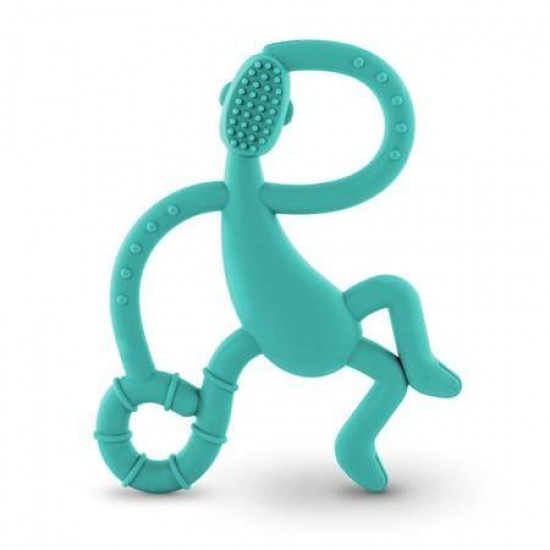 Set Cadou Maimutica pentru dentitie + Paturica muselina bumbac organic 100% + Jucarie tricotata Verde