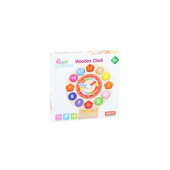 Ceas din lemn forme si numere14 piese