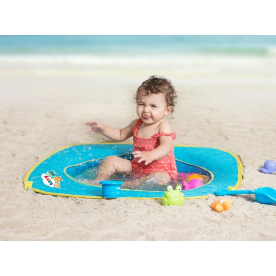 Pachet Minipiscina de plaja cu jucarii 123 Soare + Cort UV50 Sun