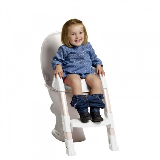 Reductor pentru toaleta cu scarita Kiddyloo Marron Glace