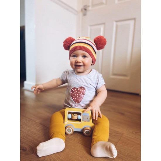 Masinuta din lemn cu activitati Hippo Studio Circus