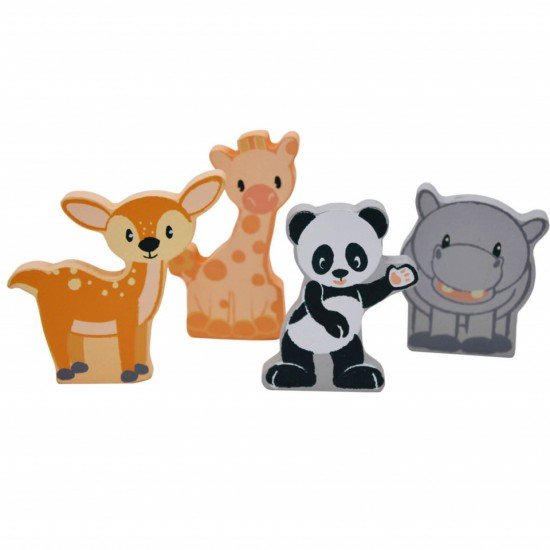 Set trenulet din lemn cu animale Studio Circus