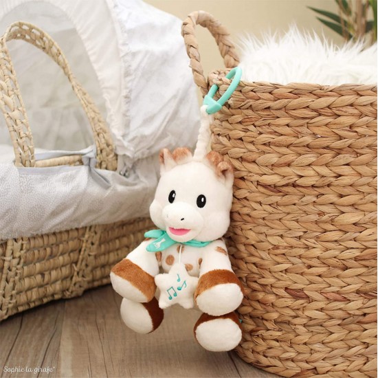 Jucarie muzicala Girafa Sophie pufoasa 20 cm Vulli