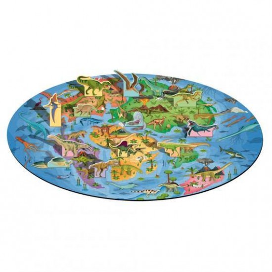 Puzzle 200 piese cu carte - Lumea dinozaurilor
