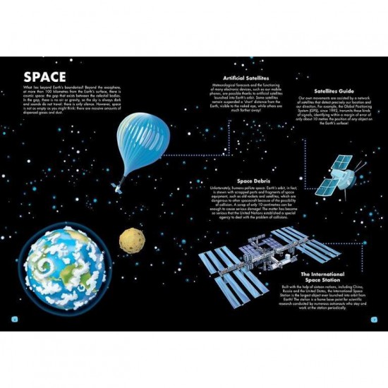 Puzzle 205 piese cu carte  - Spatiul cosmic