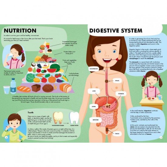 Puzzle cu carte - Totul despre corpul uman