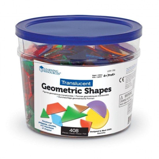 Forme geometrice transparente 408 piese