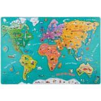 Puzzle magnetic 88 piese - Harta lumii