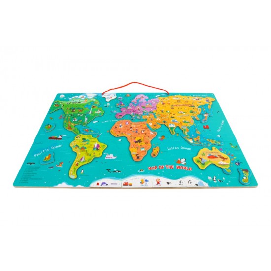 Puzzle magnetic 88 piese - Harta lumii