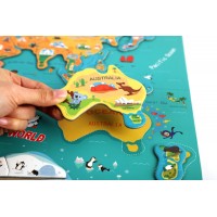 Puzzle magnetic 88 piese - Harta lumii