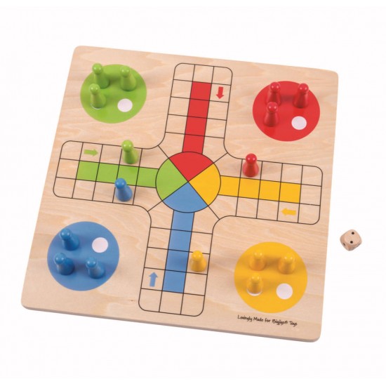 Joc clasic din lemn - Ludo
