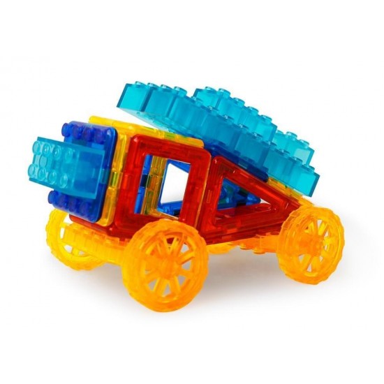 Joc de constructie magnetic - Masinuta si robotel