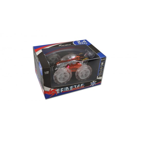 Masinuta rosie 360 cu telecomanda