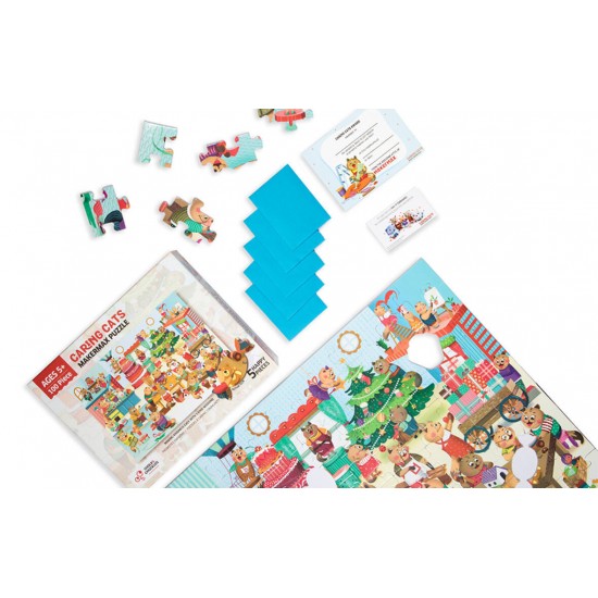Puzzle cu surprize - Makermax 100 piese