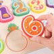 Puzzle din lemn - Numere si animalute