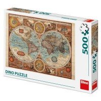 Puzzle 500 piese - Harta lumii din 1626