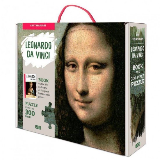 Puzzle Mona Lisa 300 piese cu carte
