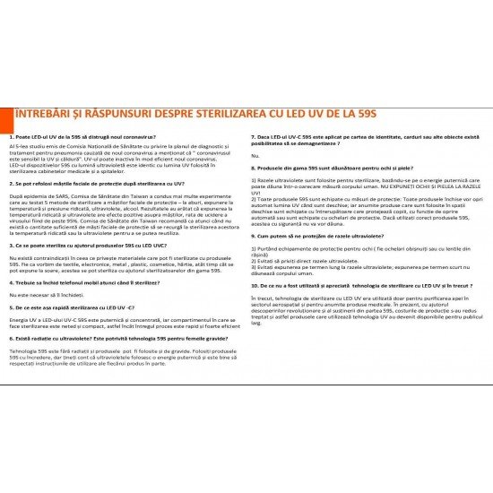 Sterilizator UV automat pentru spatii