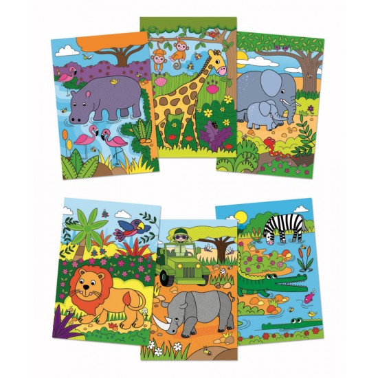 Carte de colorat Safari Water Magic