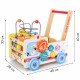 Antemergator educational din lemn Ecotoys 2 in 1 Ambulanta