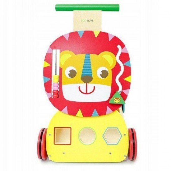 Antemergator multifunctional din lemn Ecotoys MA088 Leu