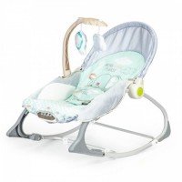 Balansoar 3 in 1 cu vibratii si melodii Ecotoys - Elefant