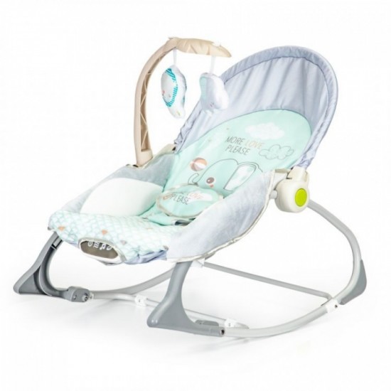 Balansoar 3 in 1 cu vibratii si melodii Ecotoys - Elefant