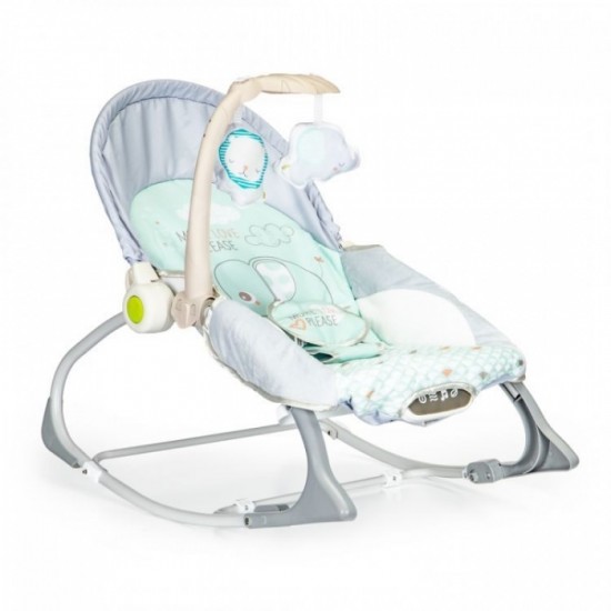 Balansoar 3 in 1 cu vibratii si melodii Ecotoys - Elefant