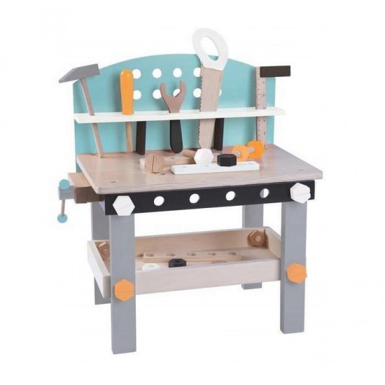 Banc de lucru din lemn 32 piese Ecotoys