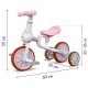Bicicleta copii cu roti ajutatoare Ecotoys LC-V1311 - Roz