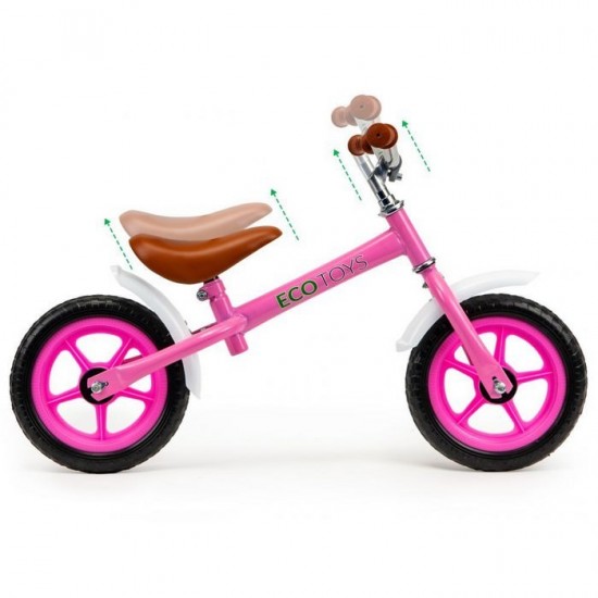 Bicicleta fara pedale Ecotoys N2004 - Roz