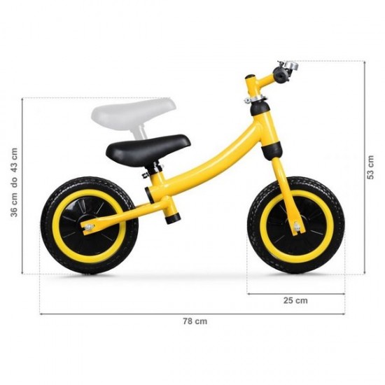 Bicicleta fara pedale Ecotoys BW-1155Y - Galben