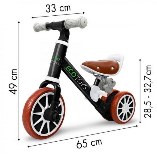 Bicicleta fara pedale Ecotoys LC-V1307 - Negru
