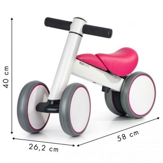Bicicleta fara pedale Ecotoys Pink
