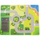 Blocuri din lemn cu covoras tip puzzle Ecotoys Orasel 196 elemente