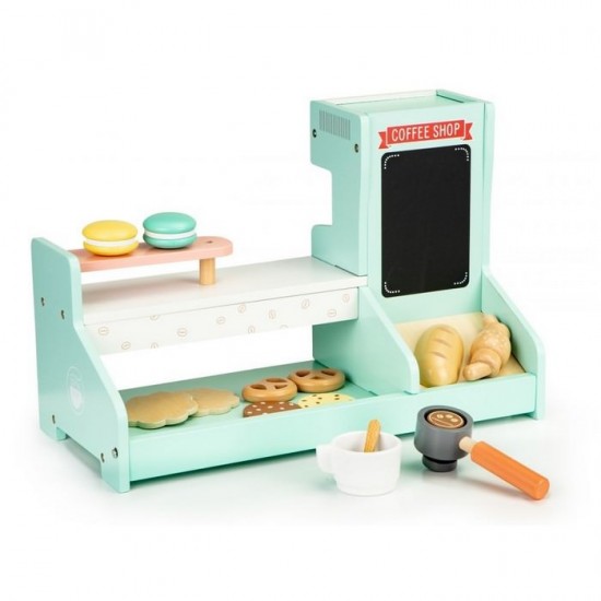 Set supermarket din lemn Coffee Shop Ecotoys