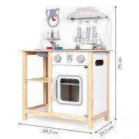 Bucatarie copii din lemn Ecotoys cu sunete si accesorii