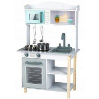 Bucatarie copii din lemn Ecotoys cu accesorii - Gri