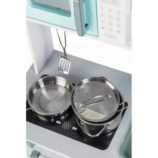 Bucatarie copii din lemn Ecotoys cu accesorii - Gri