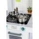 Bucatarie copii din lemn Ecotoys cu accesorii aluminiu