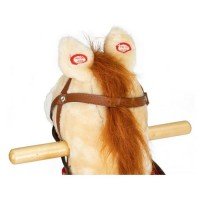 Calut balansoar cu sunete si coada in miscare Ecotoys XL-106 - Bej